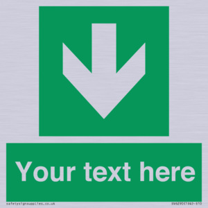 Safe condition Custom arrow down sign